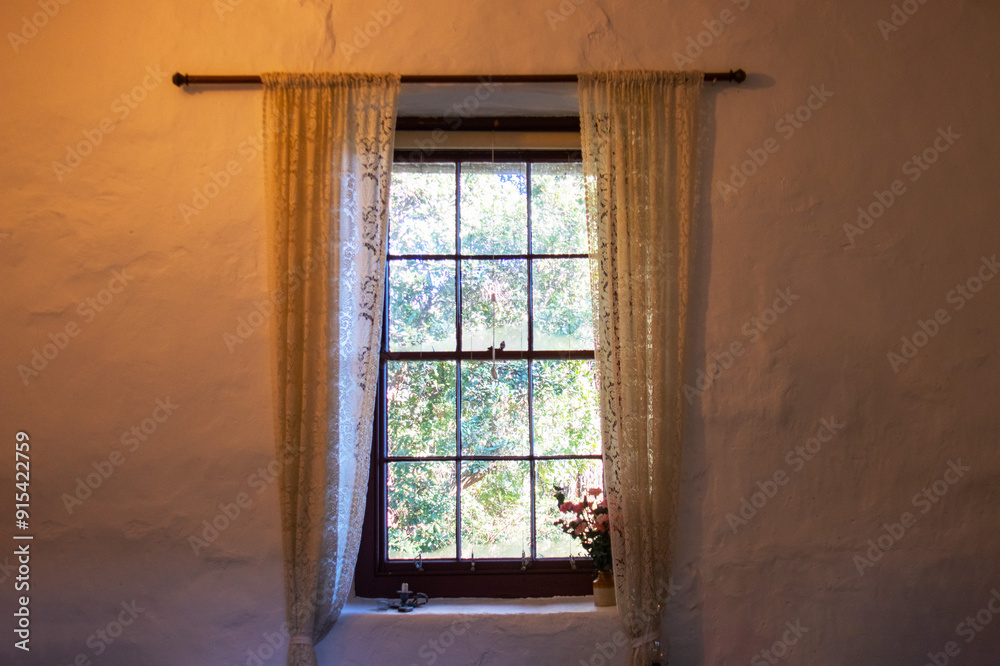 window in a village house window in a village house