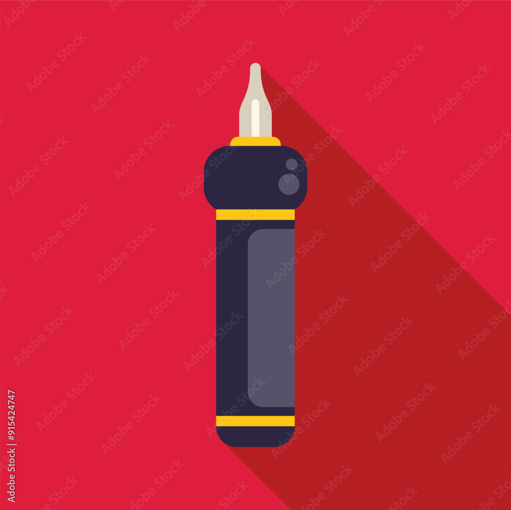 Electronic cigarette vaping device icon in modern flat design style with long shadow Electronic cigarette vaping device icon in modern flat design style with long shadow