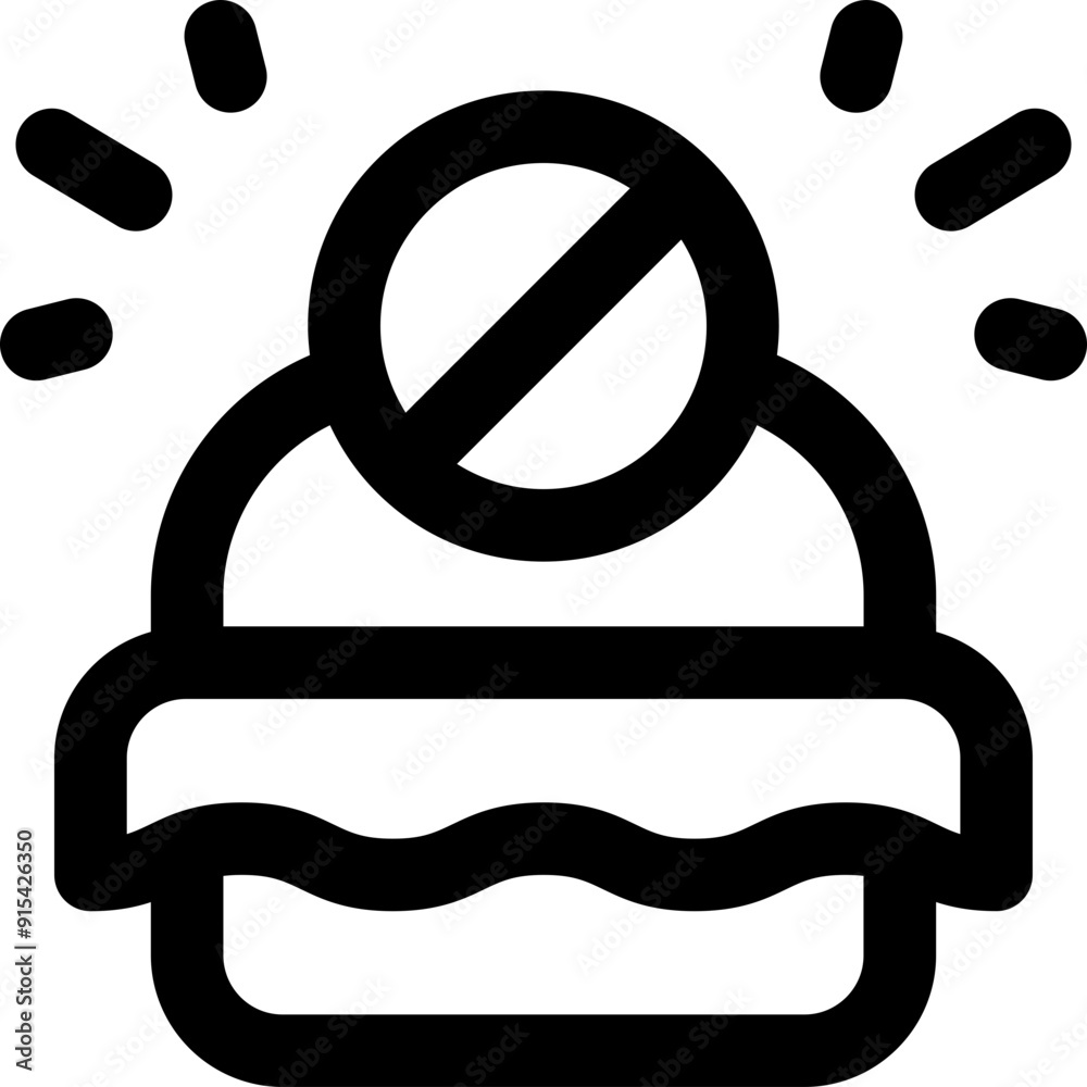 no junk food icon. vector line icon for your website, mobile, presentation, and logo design. no junk food icon. vector line icon for your website, mobile, presentation, and logo design.