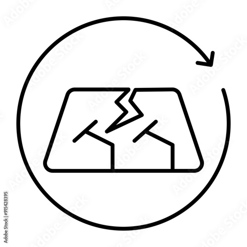 Windshield icon. outline icon