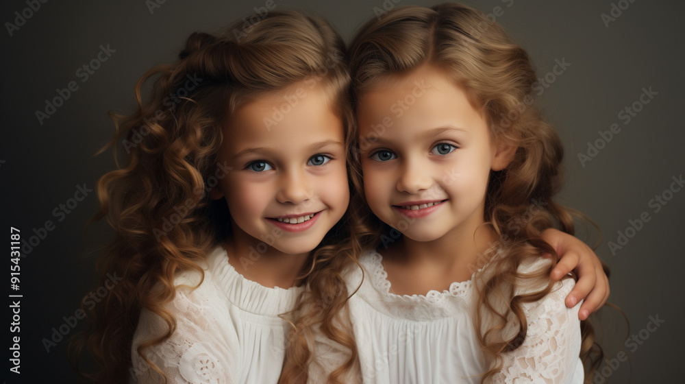 two child friends smiling, advertising photography two child friends smiling, advertising photography