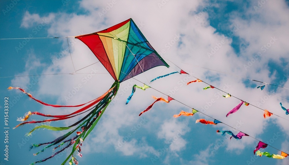Colorful kites flying in the sky Colorful kites flying in the sky