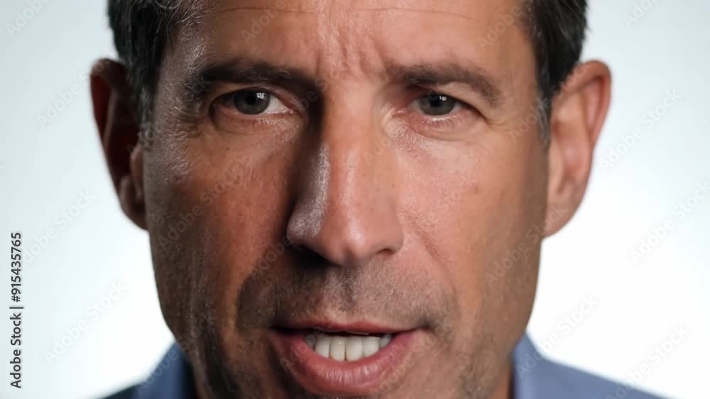 Close up of middle-aged man with hope, belief, trust, faith concept Close up of middle-aged man with hope, belief, trust, faith concept