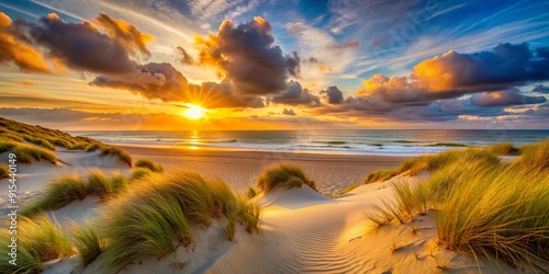 Sunset at the dune beach