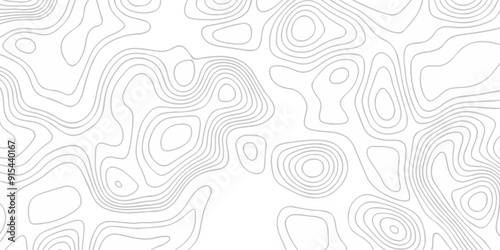 Topographic map background geographic line map with seamless ornament design. The black on white contours vector topography stylized height of the lines map.