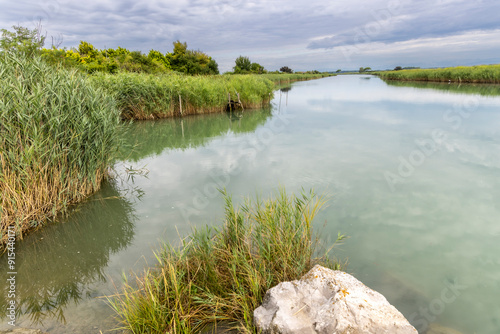 Obraz na płótnie regional nature reserve of the mouth of the Isonzo river ,Friuli Venezia Giulia, Italy w salonie