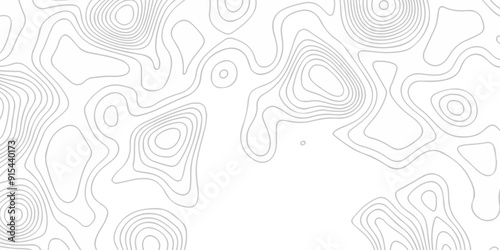 Topographic map background geographic line map with seamless ornament design. The black on white contours vector topography stylized height of the lines map.