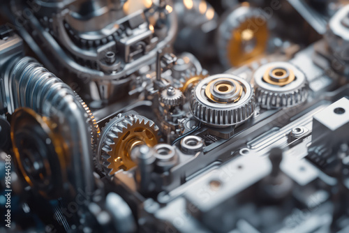 Intricate Gears and Pistons in a Precision Engineering Marvel