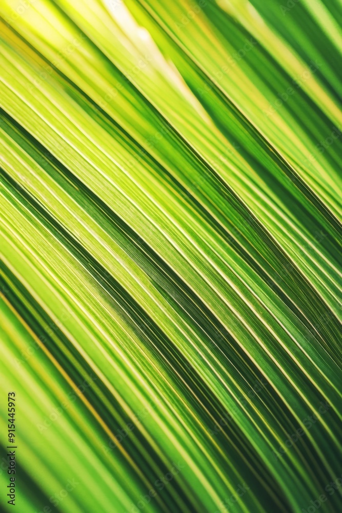 Natural tropical green leaf texture close-up of palm leaves Natural tropical green leaf texture close-up of palm leaves