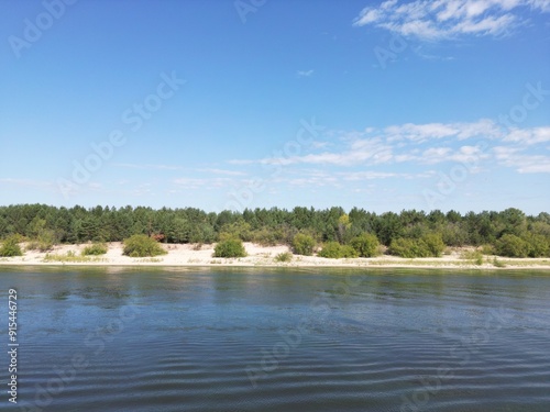 Wallpaper Mural Landscape in America, view of a lake with white sand. Torontodigital.ca