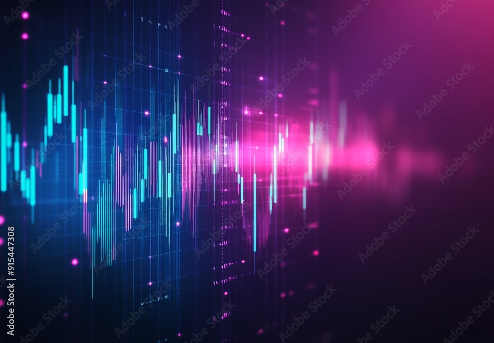 Financial graph on abstract technology background Financial graph on abstract technology background