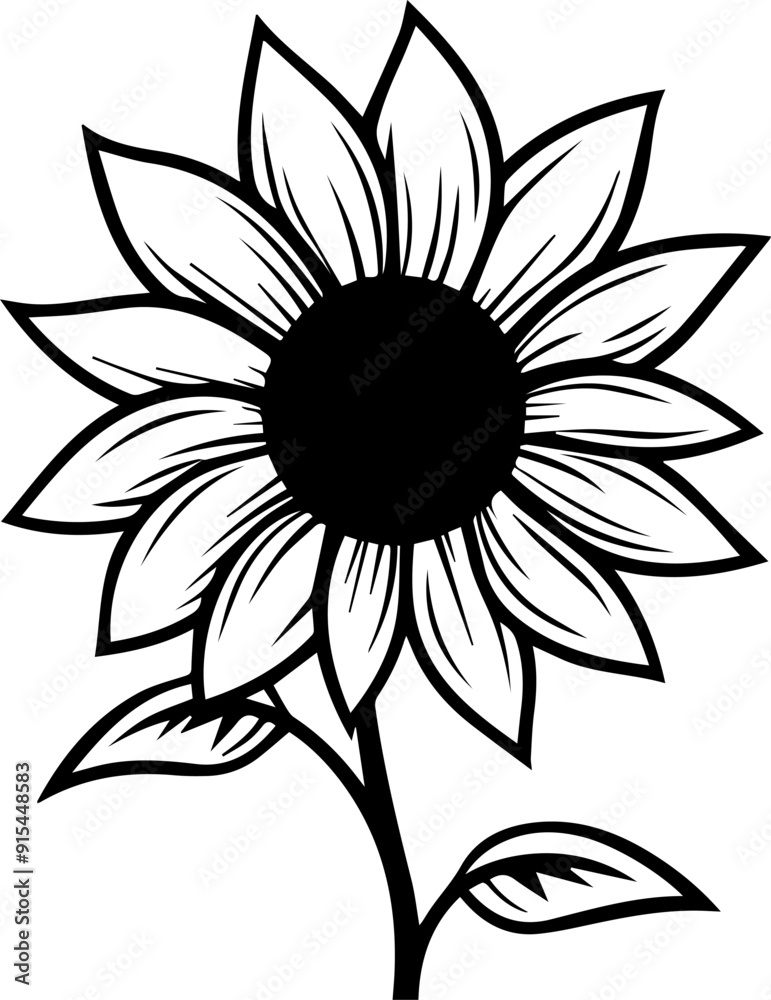 illustration of a sunflower illustration of a sunflower