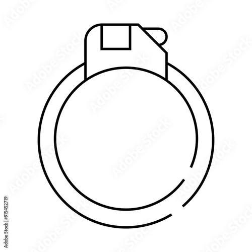 circometer measuring equipment line icon vector. circometer measuring equipment sign. isolated contour symbol black illustration