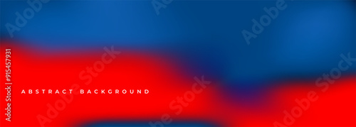 Bright red and blue holographic background. Abstract liquid gradient creative banner. Blurred soft blend blue and red color gradation minimalist background. Vector illustration.
