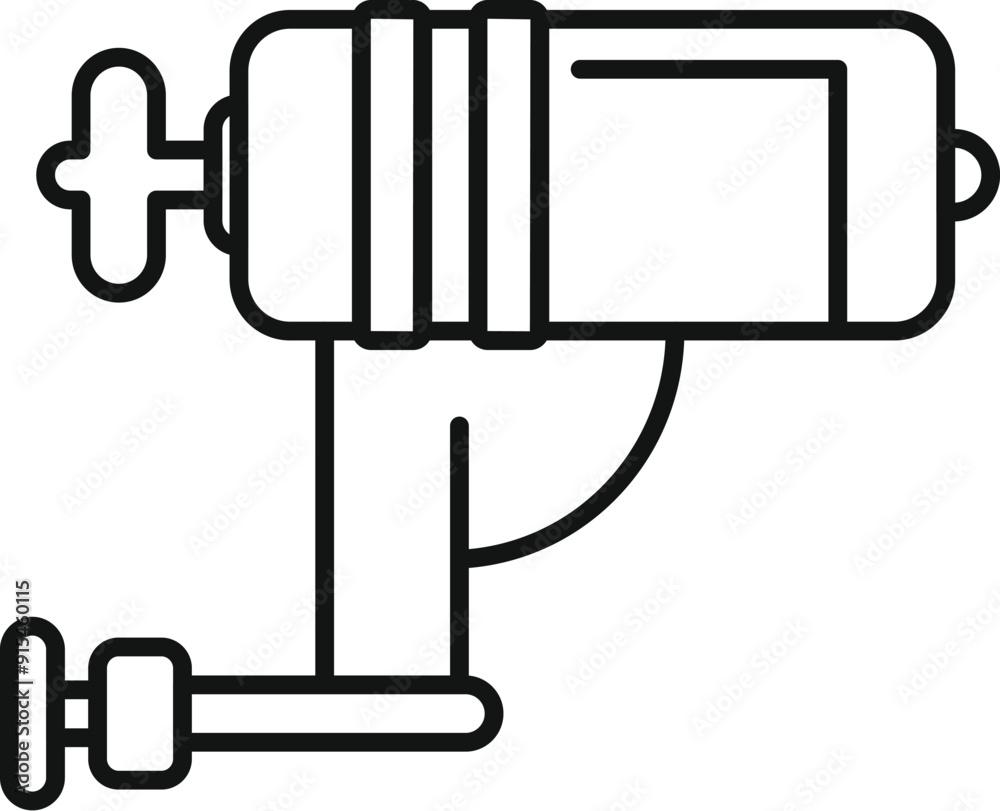 Water pump is connecting to a plumbing system using a pipe Water pump is connecting to a plumbing system using a pipe