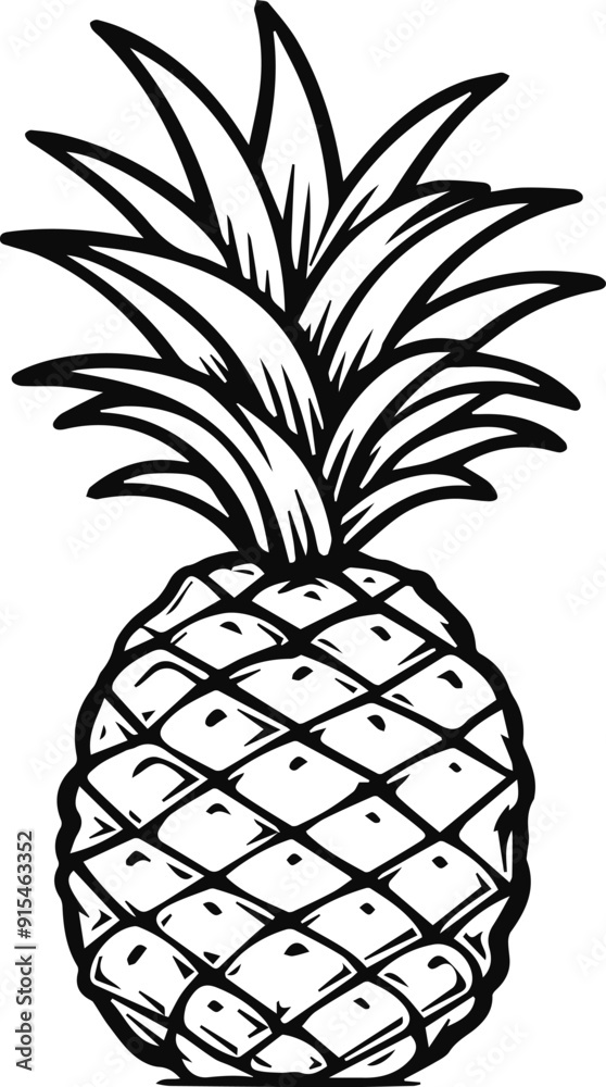 pineapple silhouette vector illustration pineapple silhouette vector illustration