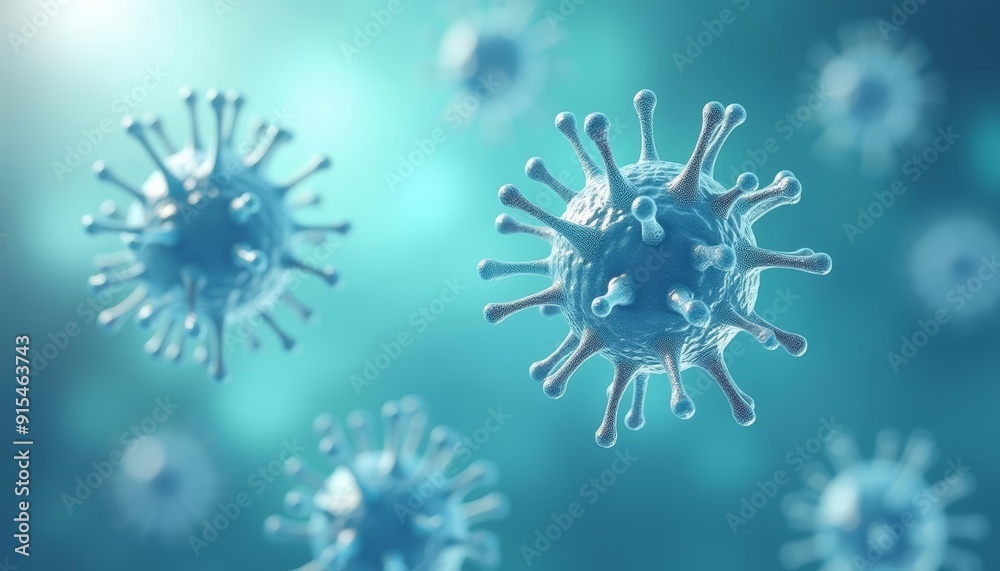 Viral spread A closeup view of a virus Viral spread A closeup view of a virus