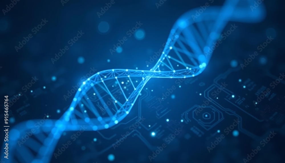 Obraz premium Exploring the digital blueprint of life