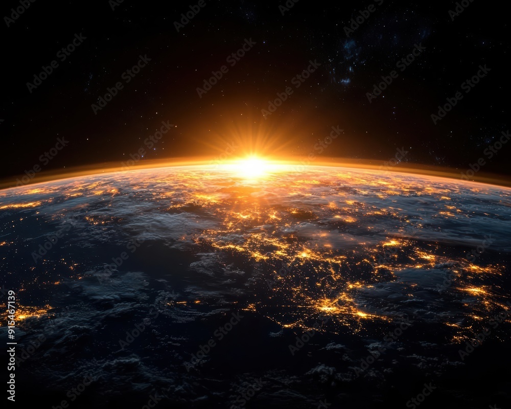 Cosmic sunrise over Earth, isolated on black background, copy space, poster for AD, dawn light, clear imagery, highdetail, celestial scene Cosmic sunrise over Earth, isolated on black background, copy space, poster for AD, dawn light, clear imagery, highdetail, celestial scene