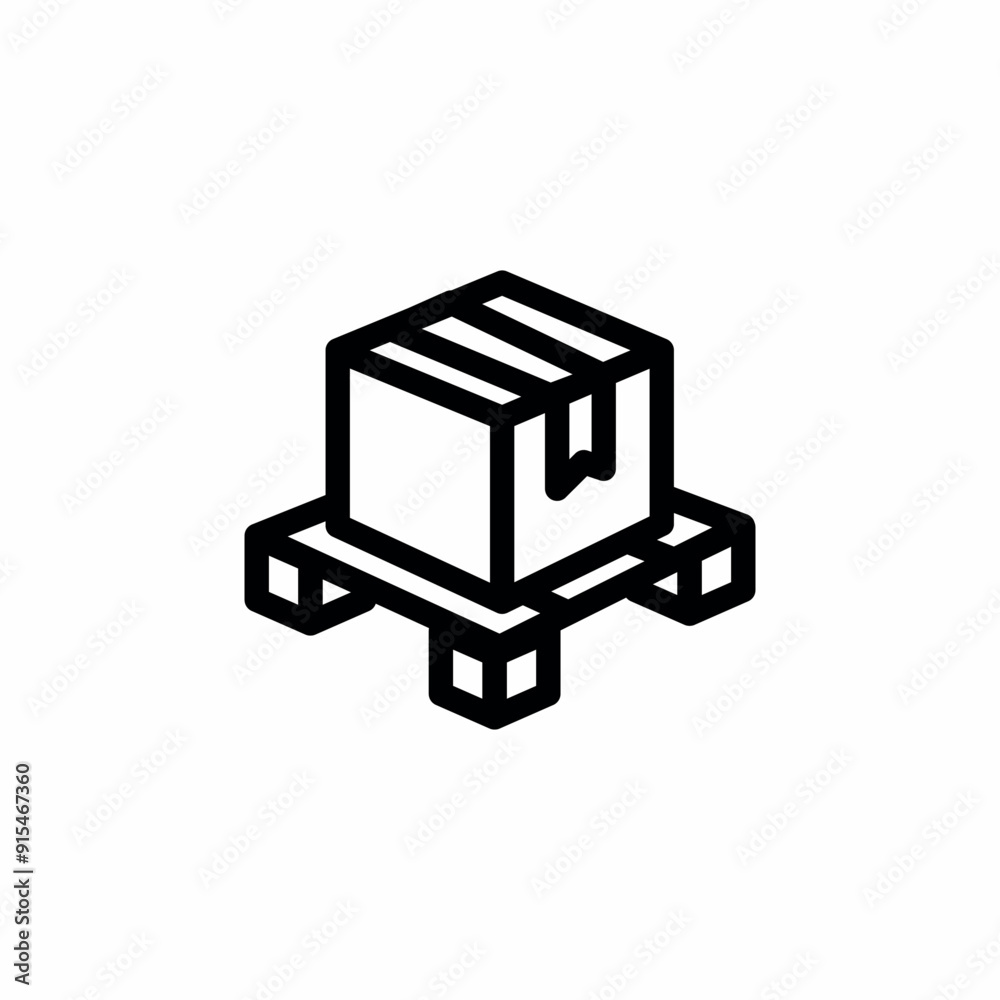 package box on pallet icon package box on pallet icon