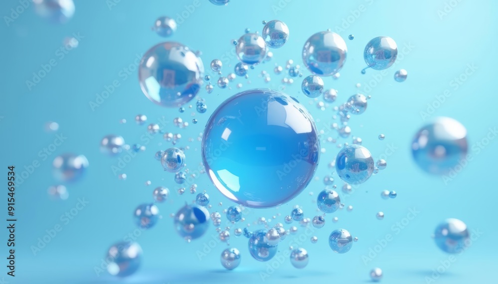 Bubbles of Joy in a Blue Dreamscape Bubbles of Joy in a Blue Dreamscape