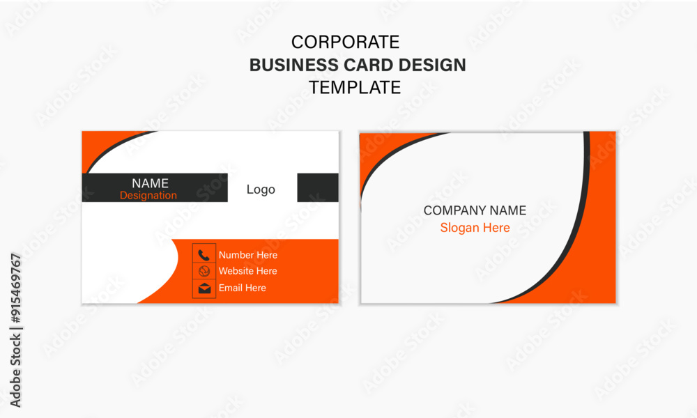 Double-sided creative business card template. Double-sided creative business card template.