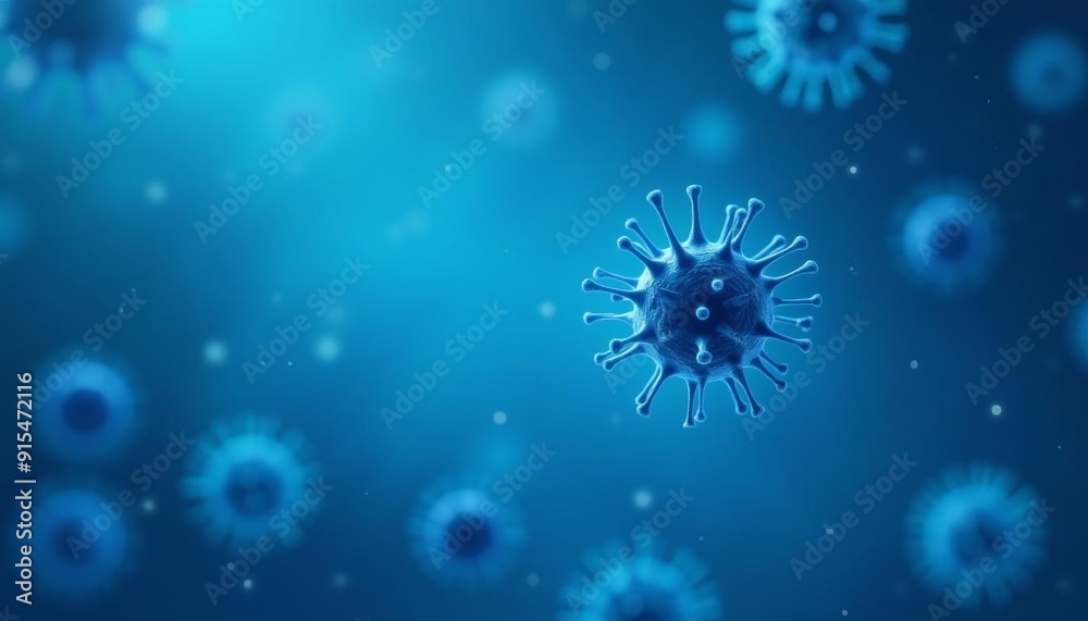 Obraz premium Viral Infection A CloseUp Look at the Enemy Within
