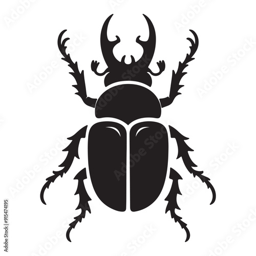 Beetle silhouettes vector design