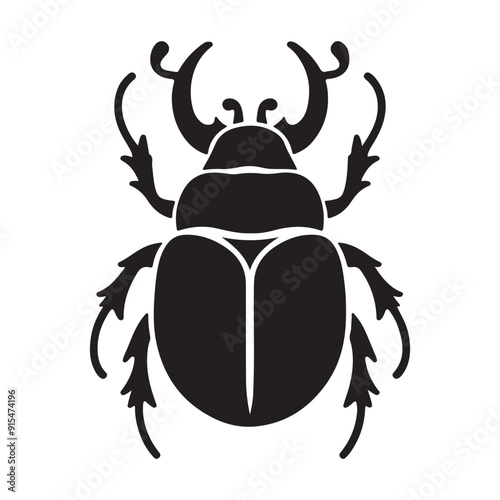 Beetle silhouettes vector design