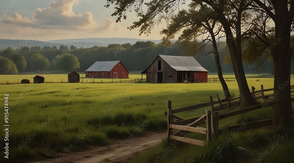 landscape with barn.generative.ai landscape with barn.generative.ai