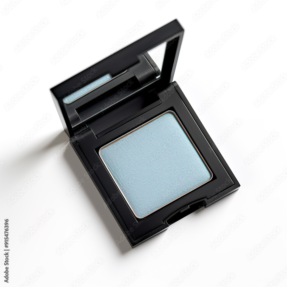 Single Light Blue Eyeshadow in Black Compact. Single Light Blue Eyeshadow in Black Compact.