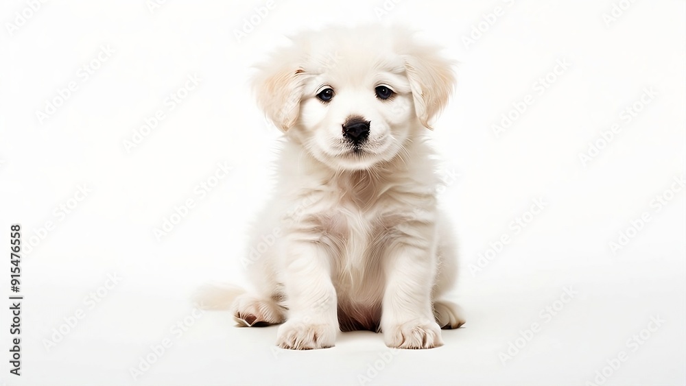 Obraz premium puppy on white background