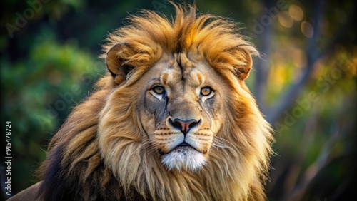 Close-up photo of a majestic lion in the wild, lion, wildlife, safari, Africa, predator, majestic, carnivore, mane, nature