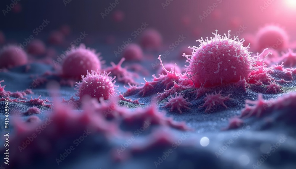 Microscopic life forms in a vibrant underwater world Microscopic life forms in a vibrant underwater world