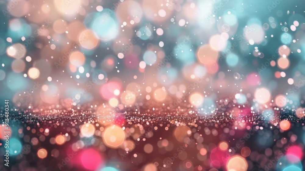 Colorful Bokeh Lights Against Soft Background During Evening Celebration Colorful Bokeh Lights Against Soft Background During Evening Celebration