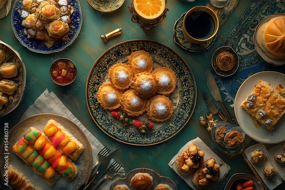 Gourmet Pastry Platter with Coffee and Citrus - A Culinary Delight - Food Photography Gourmet Pastry Platter with Coffee and Citrus - A Culinary Delight - Food Photography