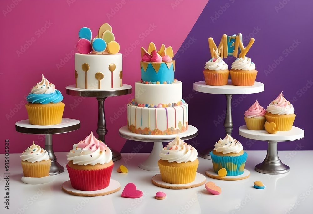 birthday cupcakes with candles