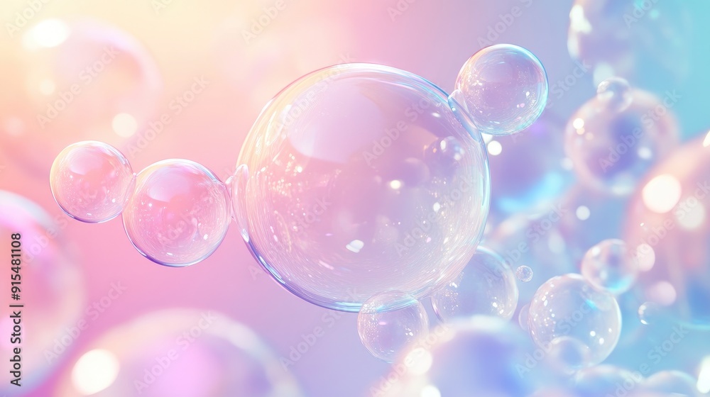 An abstract soap bubble background with soft, translucent orbs and gentle gradients, offering a sophisticated and calming visual experience.