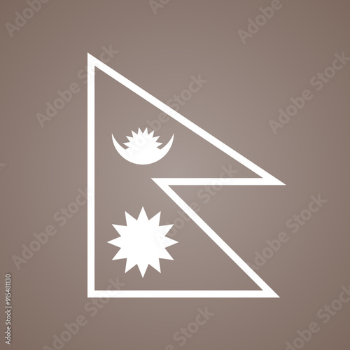 Single color transparent flag of Nepal