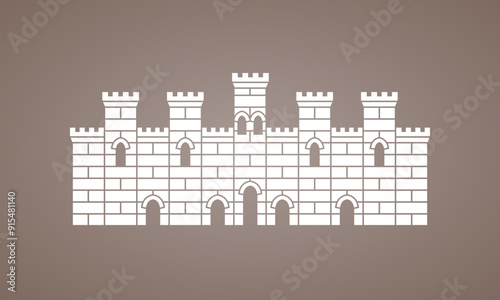 Castle - symbol from the flag of Balearic Islands