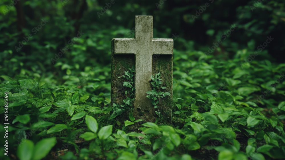 Neglected hero’s grave overgrown with weeds Neglected hero’s grave overgrown with weeds
