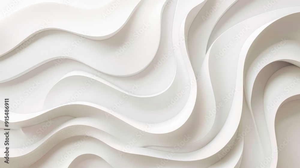 Elegant Abstract Waves Texture with Soft Curves and Minimalist Design in White Tones Elegant Abstract Waves Texture with Soft Curves and Minimalist Design in White Tones