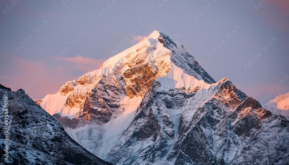 Obraz premium Snow-capped mountain peak