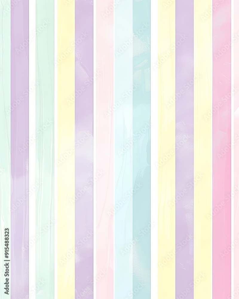 Create a cute background with pastel-colored stripes on a white background. The design should be light and cheerful, with plenty of room for text or images