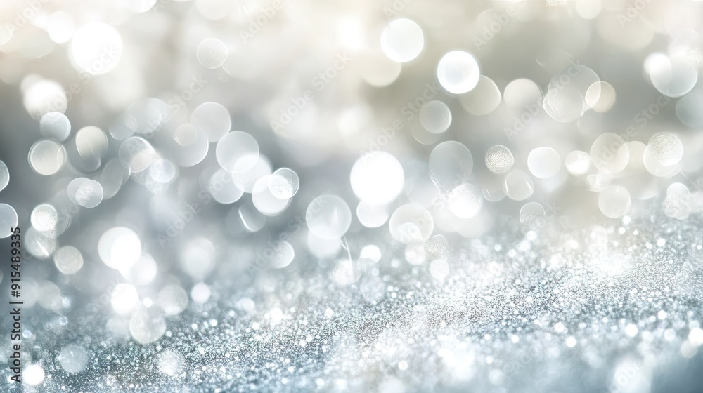 Pastel silver tones with de-focused glitter effects, creating a serene and elegant background Pastel silver tones with de-focused glitter effects, creating a serene and elegant background