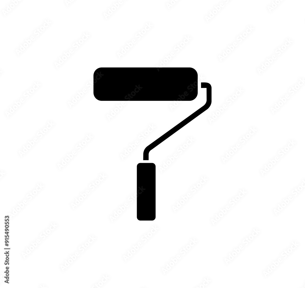 Paint roller icon. Paint brush sign and symbol illustration on transparent png background.	

