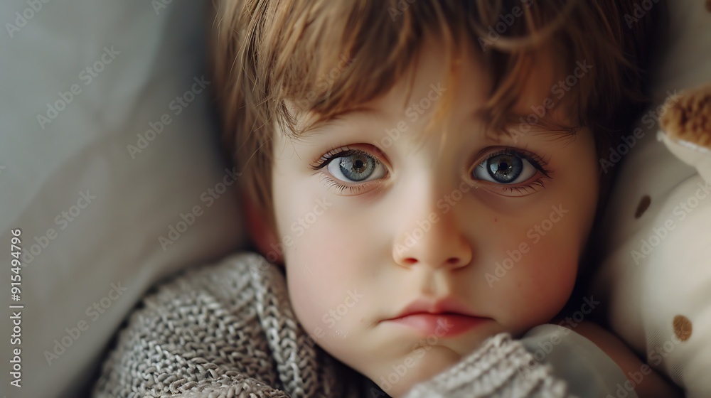 Little Child Crying Because of Sickness, Health and People Concept. Little Child Crying Because of Sickness, Health and People Concept.