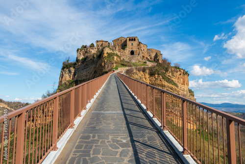 Beautiful view of the famous city of Civita di Bagnoregio