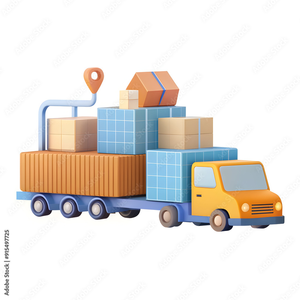3D flat logistic icon with copy space for project planning. Ideal for goal setting and supply chain management. Doodle cartoon style. 3D flat logistic icon with copy space for project planning. Ideal for goal setting and supply chain management. Doodle cartoon style.