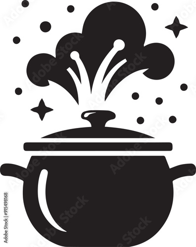 pot vector silhouette illustration logo